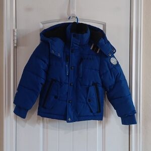 DKNY Kids Vibrant Blue Puffer Coat